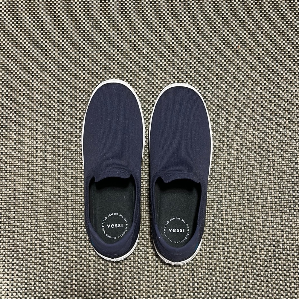 Vessi Deep Blue Slip-On Shoes men size 12